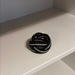 Black and White Beaded Bracelet